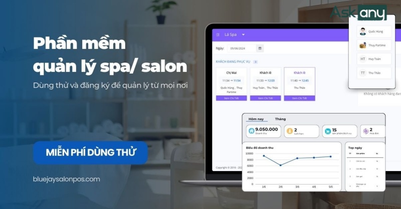 Phần mềm quản lý Blue Jay Salon POS