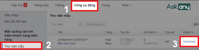 Hướng dẫn tải xuống tệp khách hàng tiềm năng