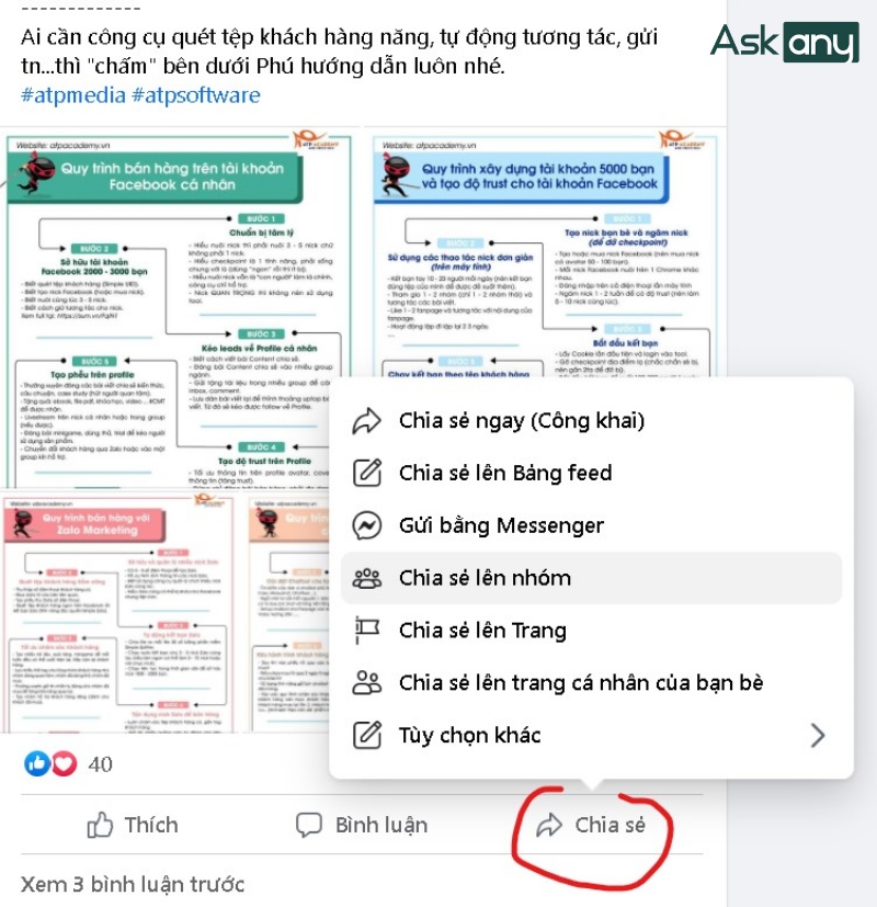 Cách đăng bài trên nhiều nhóm Facebook thủ công