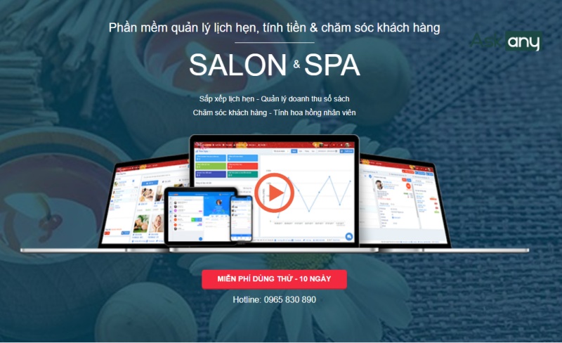 Phần mềm quản lý Salon Hero