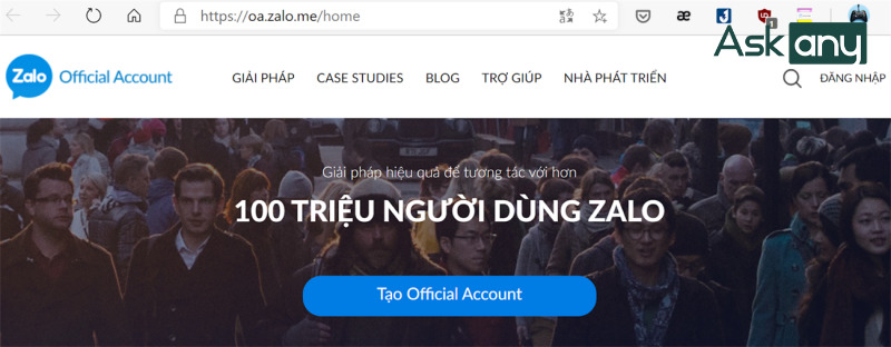 Cách tạo tài khoản Zalo Page