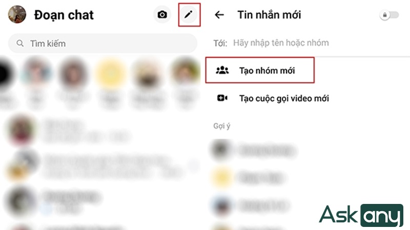 Tạo nhóm chat Facebook trên điện thoại