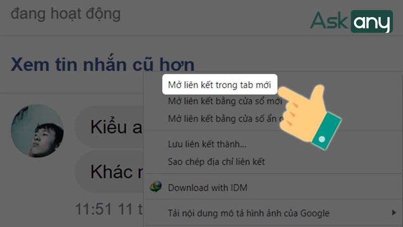 Xem tin nhắn cũ hơn