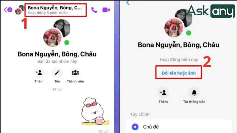 Đổi tên nhóm chat trên Facebook