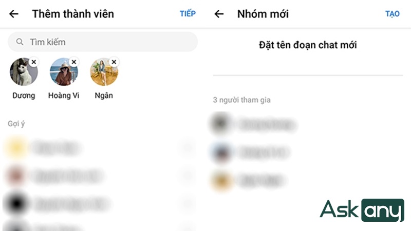 Tạo nhóm chat trên Facebook trên điện thoại