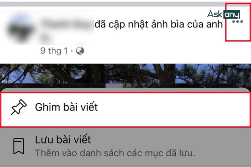 cách ghim bài viết lên facebook