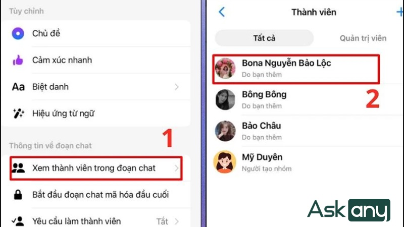 Cài đặt thành viên nhóm chat trên Facebook