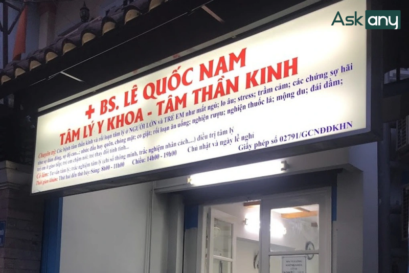 Phòng khám tâm lý Quốc Nam - bác sĩ chữa mất ngủ giỏi ở tphcm