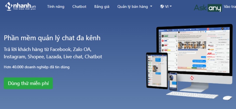 Vpage cung cấp một loạt tính năng cơ bản để quản lý fanpage