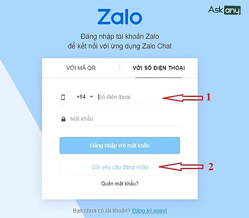 Đăng nhập tài khoản Zalo