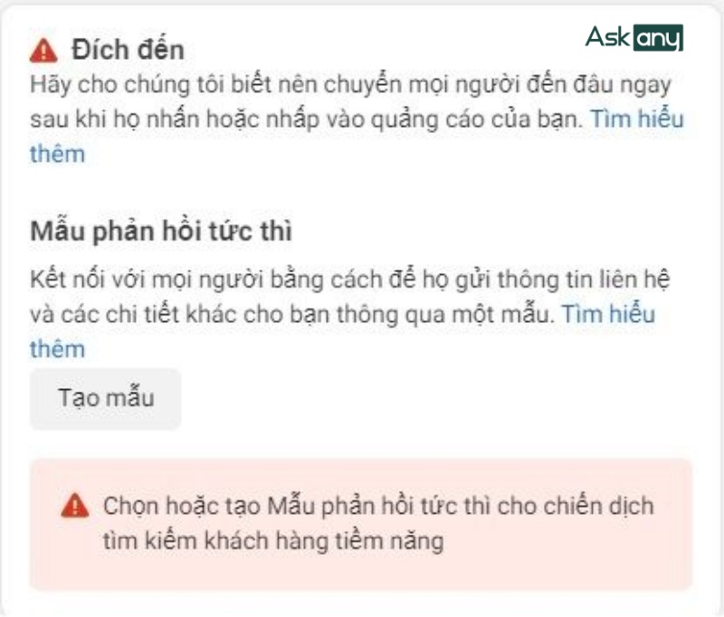 Tạo mẫu cho chiến dịch