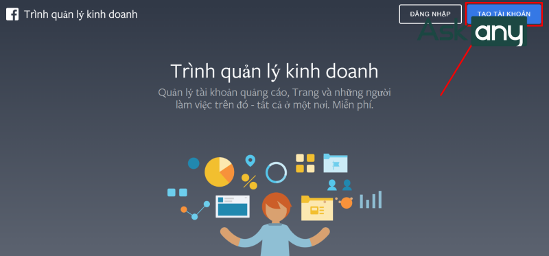 Tạo tài khoản doanh nghiệp Facebook