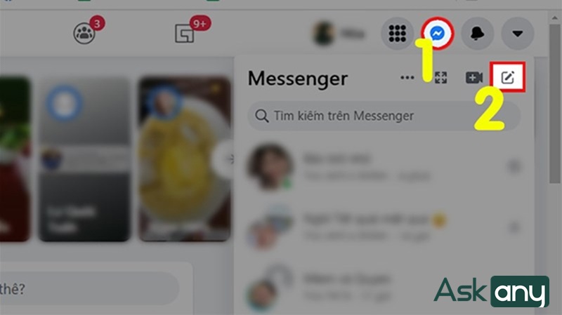 Tạo nhóm chat Facebook trên máy tính