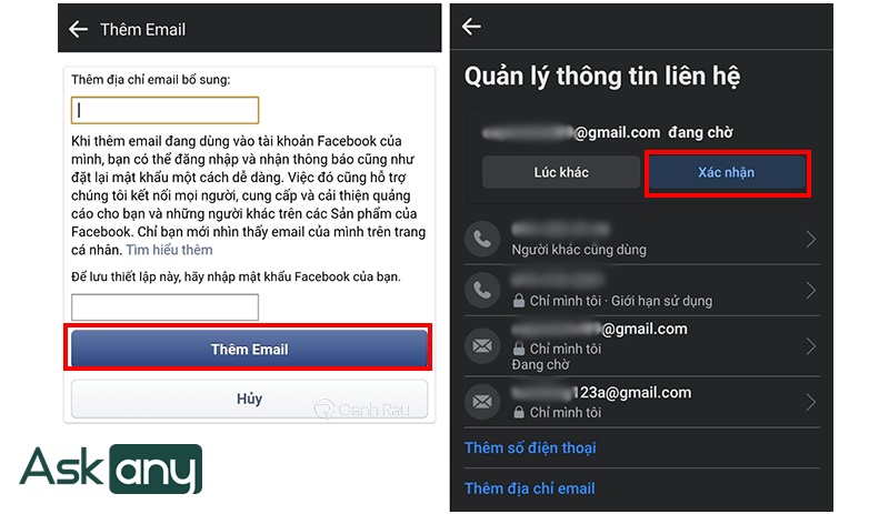 Thêm địa chỉ email