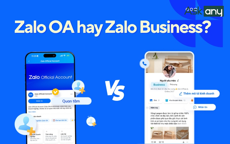 Phân biệt Zalo OA với Zalo Business