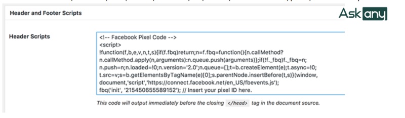 Cài đặt Pixel Facebook trong Theme WordPress
