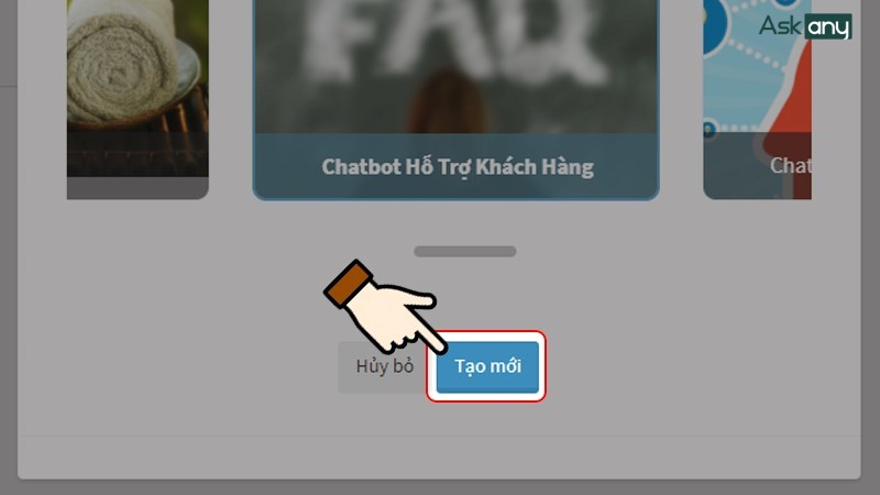 tạo mẫu chatbot cho fanpage