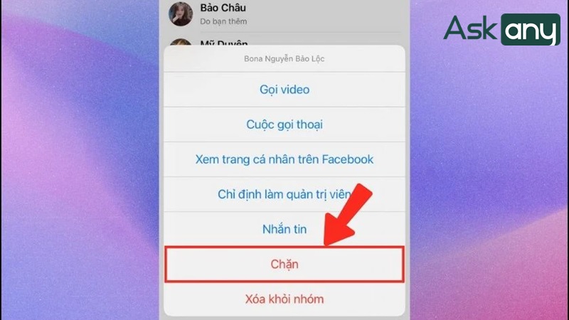 Chặn thành viên nhóm chat trên Facebook